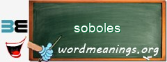 WordMeaning blackboard for soboles